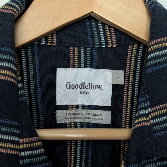 Goodfellow Knit Shirt, Multi Stripe - Picture 5 of 5